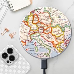 Map Europe Globe Countries States Wireless Fast Charger(white) by Ndabl3x