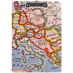 Map Europe Globe Countries States A4 Acrylic Clipboard by Ndabl3x