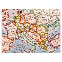 Map Europe Globe Countries States Two Sides Premium Plush Fleece Blanket (Extra Small)