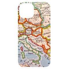 Map Europe Globe Countries States Iphone 14 Black Uv Print Case by Ndabl3x