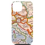 Map Europe Globe Countries States iPhone 14 Black UV Print Case Front