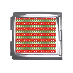 Christmas Papers Red And Green Mega Link Italian Charm (18mm) by Ndabl3x