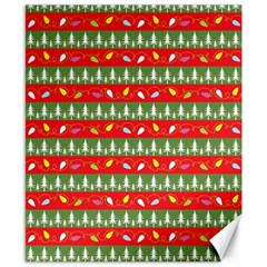 Christmas Papers Red And Green Canvas 8  X 10 