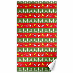 Christmas Papers Red And Green Canvas 40  X 72 