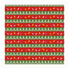 Christmas Papers Red And Green Medium Glasses Cloth (2 Sides) by Ndabl3x