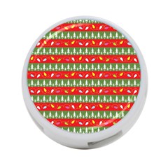 Christmas Papers Red And Green 4-port Usb Hub (two Sides) by Ndabl3x