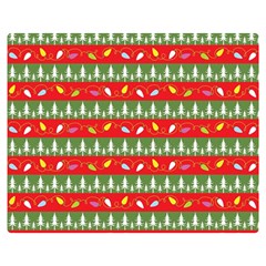 Christmas Papers Red And Green Two Sides Premium Plush Fleece Blanket (medium) by Ndabl3x