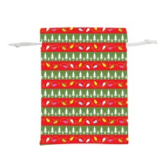 Christmas Papers Red And Green Lightweight Drawstring Pouch (s) by Ndabl3x