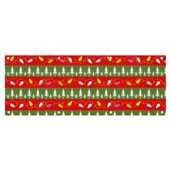 Christmas Papers Red And Green Banner And Sign 8  X 3  by Ndabl3x