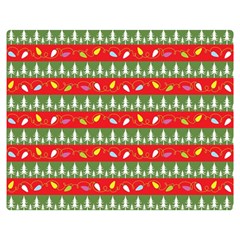 Christmas Papers Red And Green Premium Plush Fleece Blanket (medium) by Ndabl3x