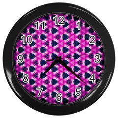 Digital Art Artwork Abstract Wall Clock (black) by Ndabl3x