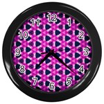 Digital Art Artwork Abstract Wall Clock (Black) Front