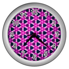 Digital Art Artwork Abstract Wall Clock (silver) by Ndabl3x