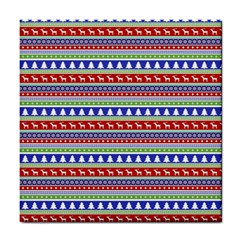 Christmas Color Stripes Pattern Tile Coaster by Ndabl3x