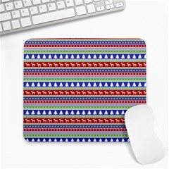 Christmas Color Stripes Pattern Large Mousepad by Ndabl3x