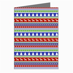 Christmas Color Stripes Pattern Greeting Cards (pkg Of 8) by Ndabl3x