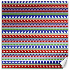 Christmas Color Stripes Pattern Canvas 12  X 12  by Ndabl3x