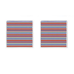 Christmas Color Stripes Pattern Cufflinks (square)