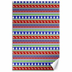 Christmas Color Stripes Pattern Canvas 20  X 30  by Ndabl3x