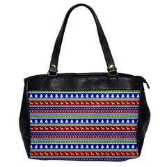 Christmas Color Stripes Pattern Oversize Office Handbag