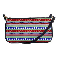 Christmas Color Stripes Pattern Shoulder Clutch Bag by Ndabl3x