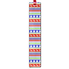 Christmas Color Stripes Pattern Large Book Marks by Ndabl3x