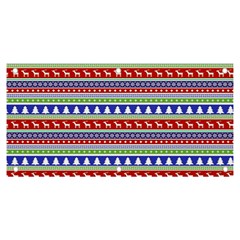 Christmas Color Stripes Pattern Banner And Sign 6  X 3  by Ndabl3x