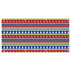 Christmas Color Stripes Pattern Banner And Sign 8  X 4  by Ndabl3x