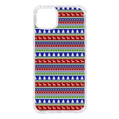 Christmas Color Stripes Pattern Iphone 14 Plus Tpu Uv Print Case