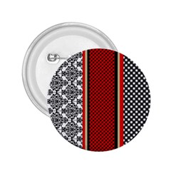 Background Damask Red Black 2 25  Buttons by Ndabl3x