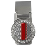 Background Damask Red Black Money Clips (CZ)  Front