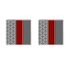 Background Damask Red Black Cufflinks (square)