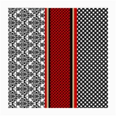 Background Damask Red Black Medium Glasses Cloth by Ndabl3x