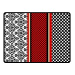 Background Damask Red Black Fleece Blanket (Small) 50 x40  Blanket Front