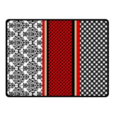 Background Damask Red Black Fleece Blanket (small) by Ndabl3x