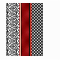 Background Damask Red Black Large Garden Flag (two Sides) by Ndabl3x