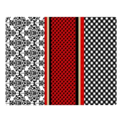 Background Damask Red Black Two Sides Premium Plush Fleece Blanket (large) by Ndabl3x