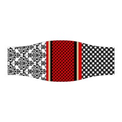 Background Damask Red Black Stretchable Headband by Ndabl3x