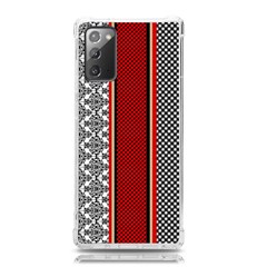 Background Damask Red Black Samsung Galaxy Note 20 Tpu Uv Case by Ndabl3x