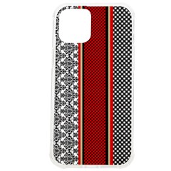 Background Damask Red Black Iphone 12 Pro Max Tpu Uv Print Case by Ndabl3x