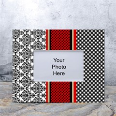 Background Damask Red Black White Tabletop Photo Frame 4 x6  by Ndabl3x