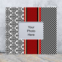 Background Damask Red Black White Wall Photo Frame 5  X 7  by Ndabl3x