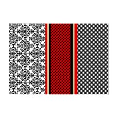 Background Damask Red Black Crystal Sticker (a4)