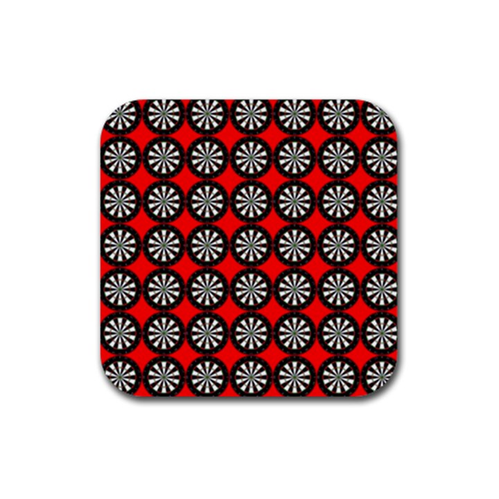 Dart Board Target Game Rubber Coaster (Square)