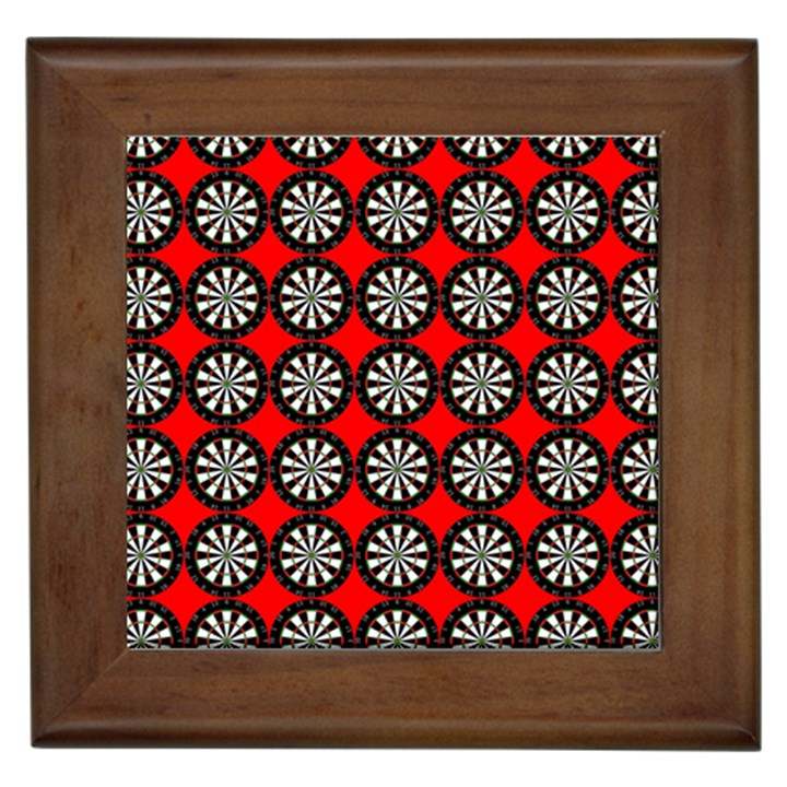 Dart Board Target Game Framed Tile