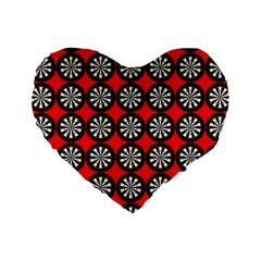 Dart Board Target Game Standard 16  Premium Heart Shape Cushions by Ndabl3x