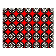 Dart Board Target Game Two Sides Premium Plush Fleece Blanket (large) by Ndabl3x