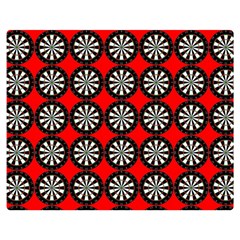 Dart Board Target Game Two Sides Premium Plush Fleece Blanket (medium) by Ndabl3x