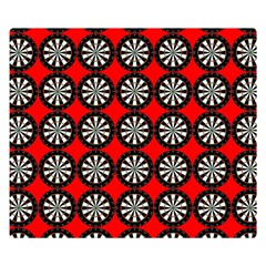 Dart Board Target Game Two Sides Premium Plush Fleece Blanket (small) by Ndabl3x