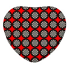 Dart Board Target Game Heart Glass Fridge Magnet (4 Pack) by Ndabl3x